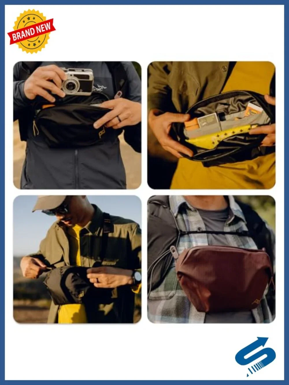 2L Sling Bag for Everyday Carry Crossbody or Waist Pack